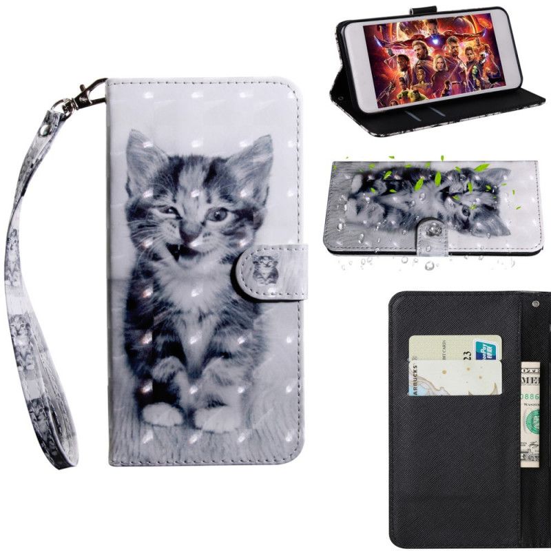 Flip Case Leren Samsung Galaxy S10 Lite Negeer Het Kitten