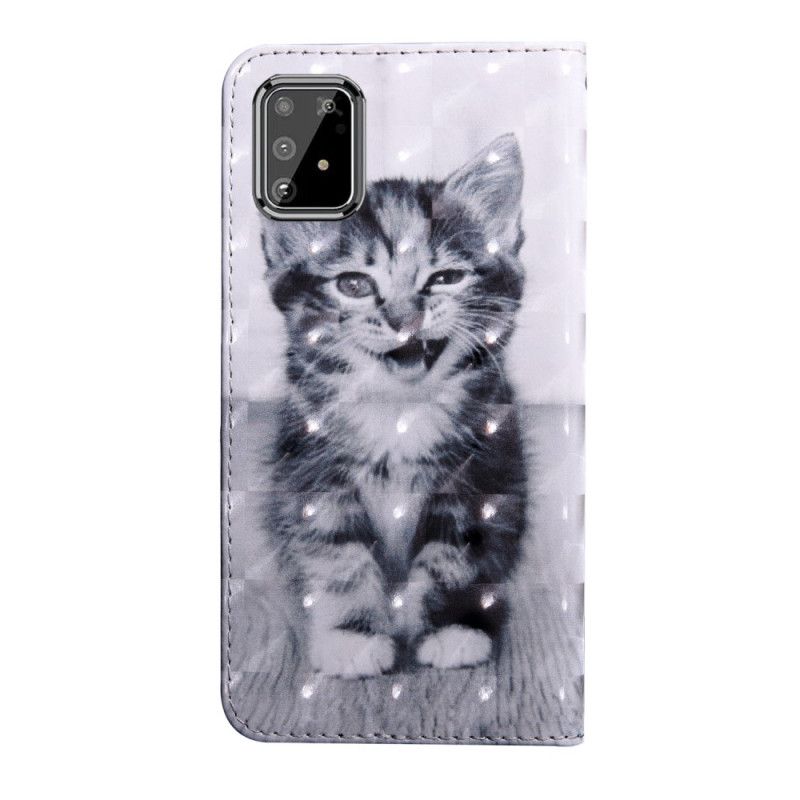 Flip Case Leren Samsung Galaxy S10 Lite Negeer Het Kitten