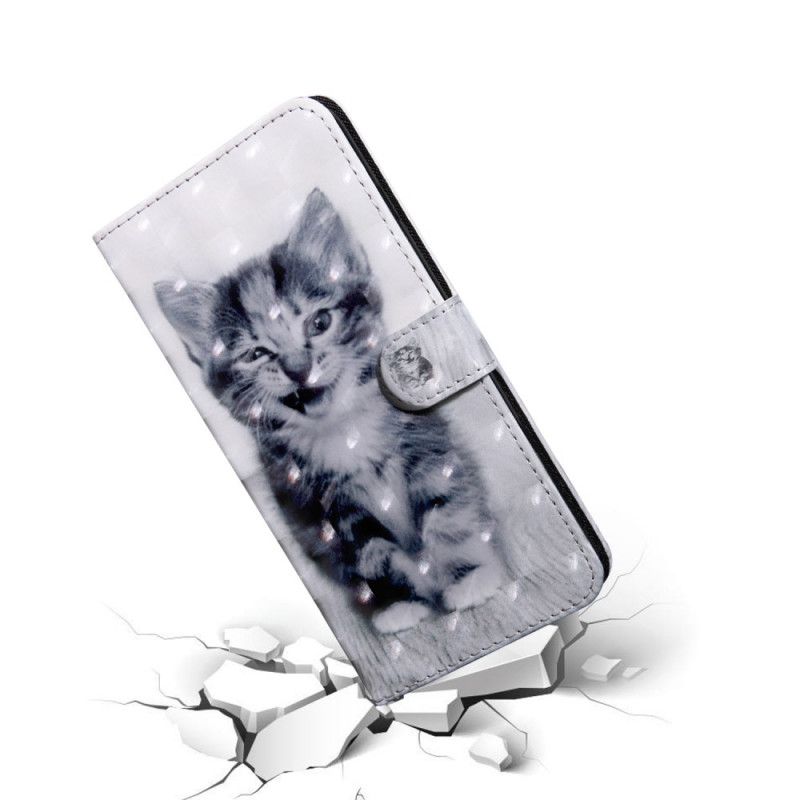 Flip Case Leren Samsung Galaxy S10 Lite Negeer Het Kitten