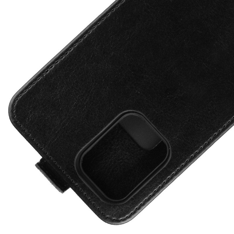 Flip Case Leren Samsung Galaxy S10 Lite Rood Zwart Vouwledereffect