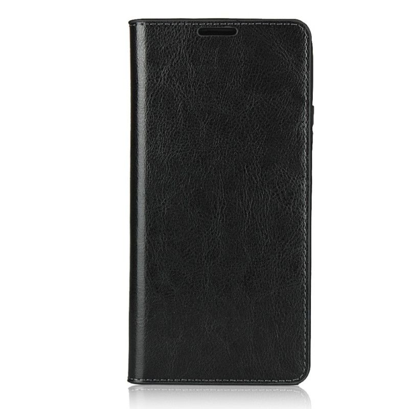 Folio-hoesje Samsung Galaxy S10 Lite Bruin Zwart Echt Leer