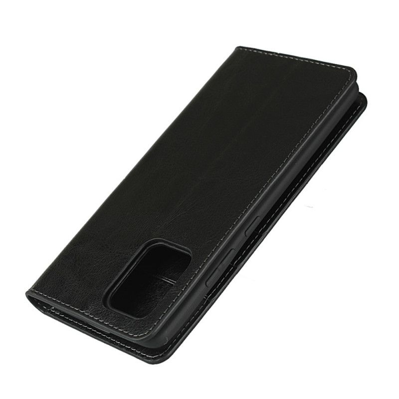 Folio-hoesje Samsung Galaxy S10 Lite Bruin Zwart Echt Leer