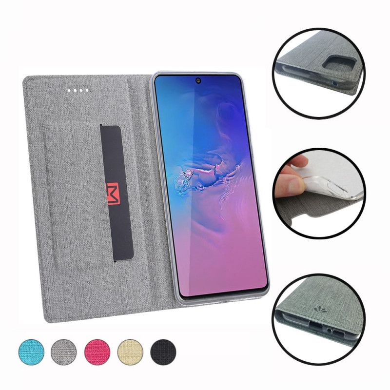 Folio-hoesje Samsung Galaxy S10 Lite Grijs Getextureerde Vili Dmx