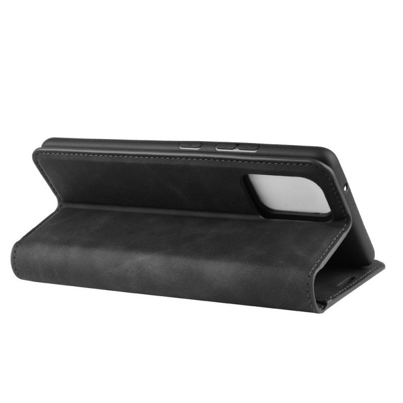 Folio-hoesje Samsung Galaxy S10 Lite Grijs Zwart Zacht Leereffect