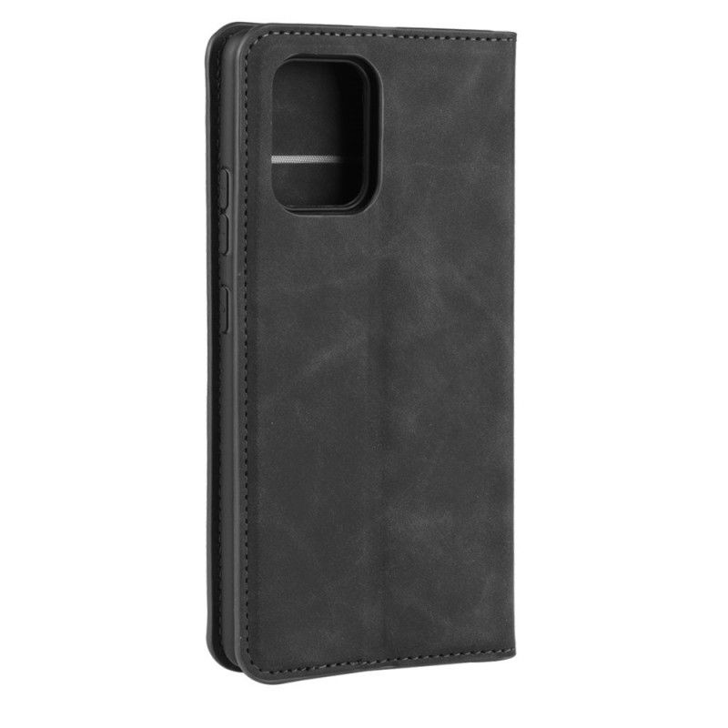 Folio-hoesje Samsung Galaxy S10 Lite Grijs Zwart Zacht Leereffect