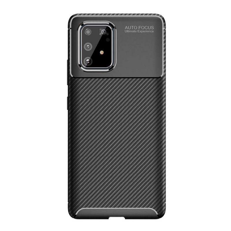 Hoesje Samsung Galaxy S10 Lite Donkerblauw Zwart Flexibele Koolstofvezeltextuur