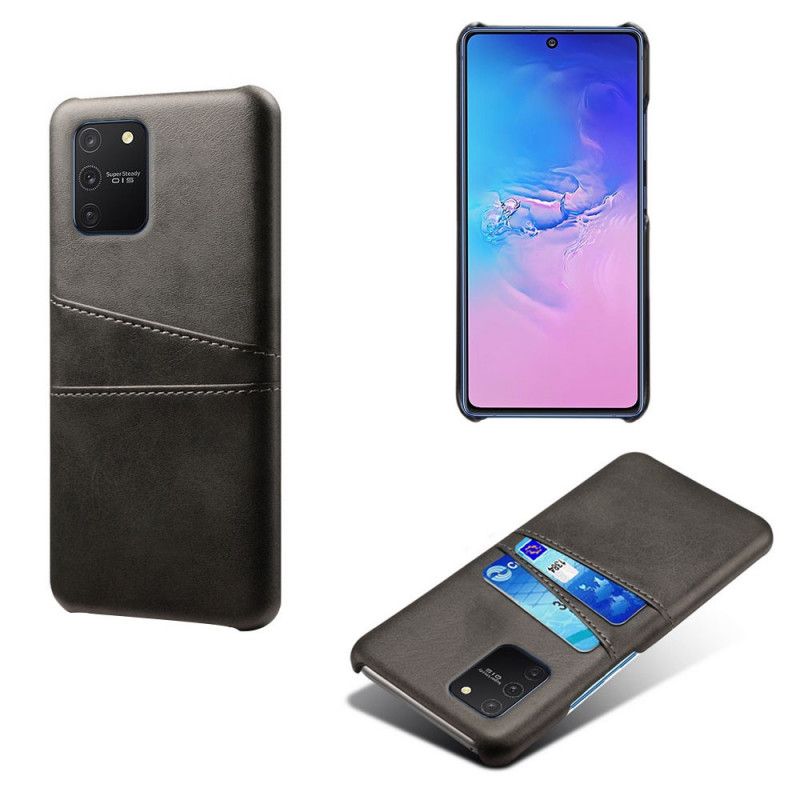 Hoesje Samsung Galaxy S10 Lite Grijs Zwart Kaarthouder