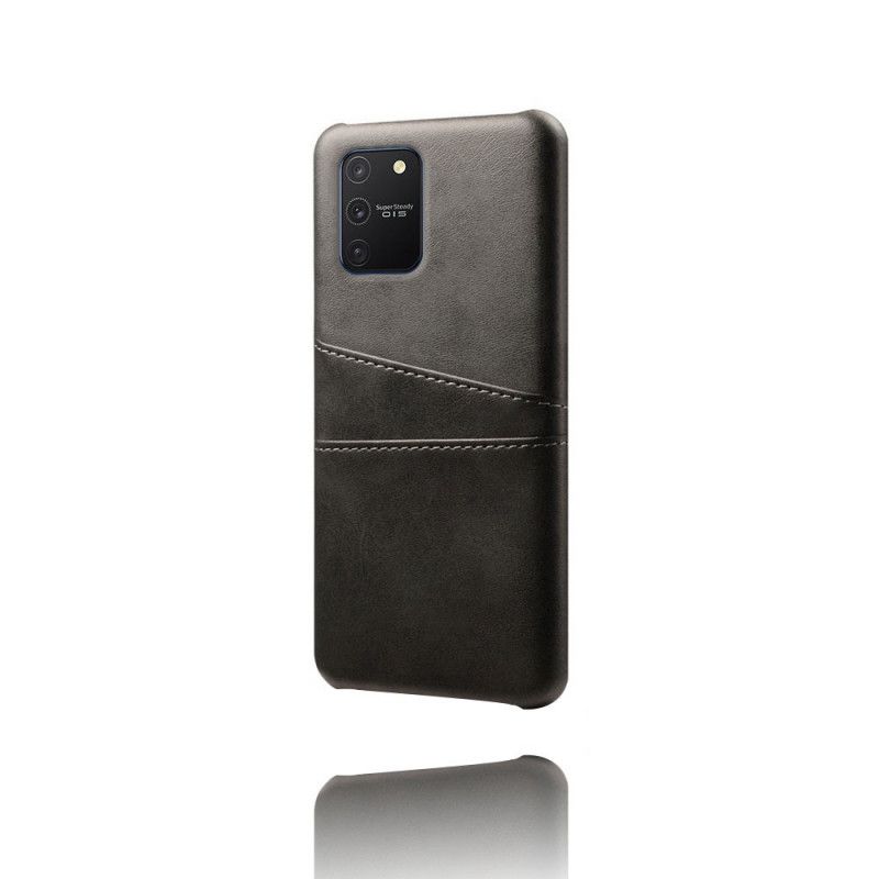 Hoesje Samsung Galaxy S10 Lite Grijs Zwart Kaarthouder