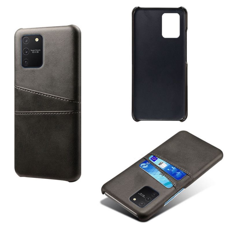 Hoesje Samsung Galaxy S10 Lite Grijs Zwart Kaarthouder