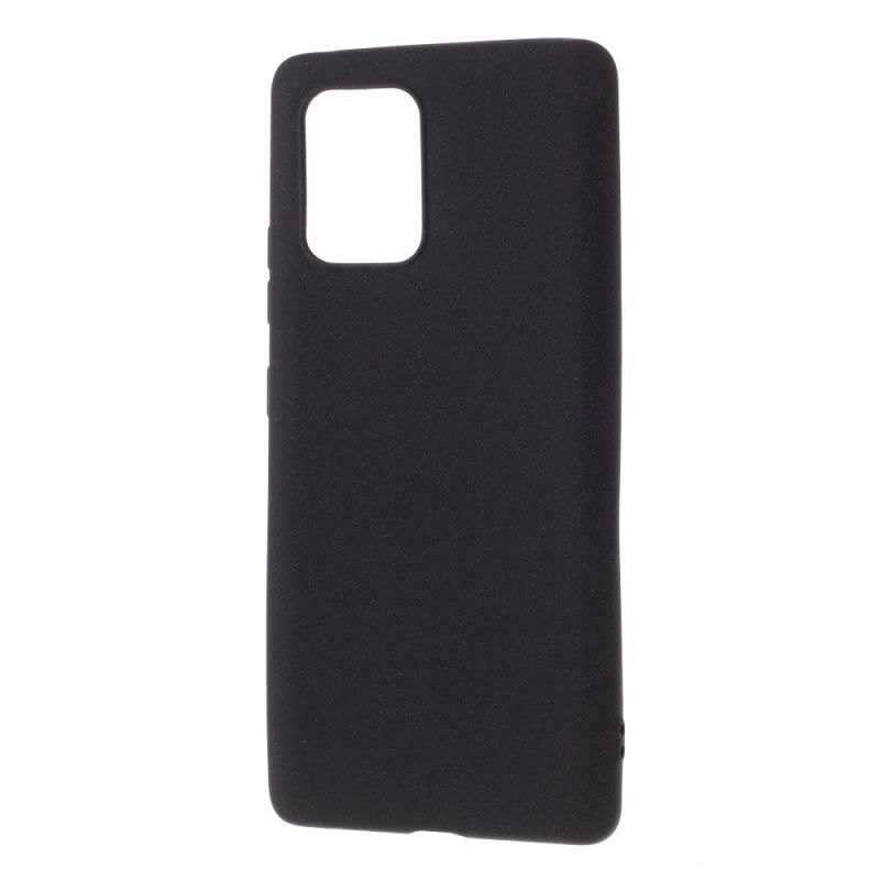 Hoesje Samsung Galaxy S10 Lite Grijs Zwart Matte Glitter
