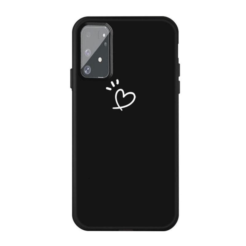 Hoesje Samsung Galaxy S10 Lite Rood Zwart Kloppend Hart Siliconen