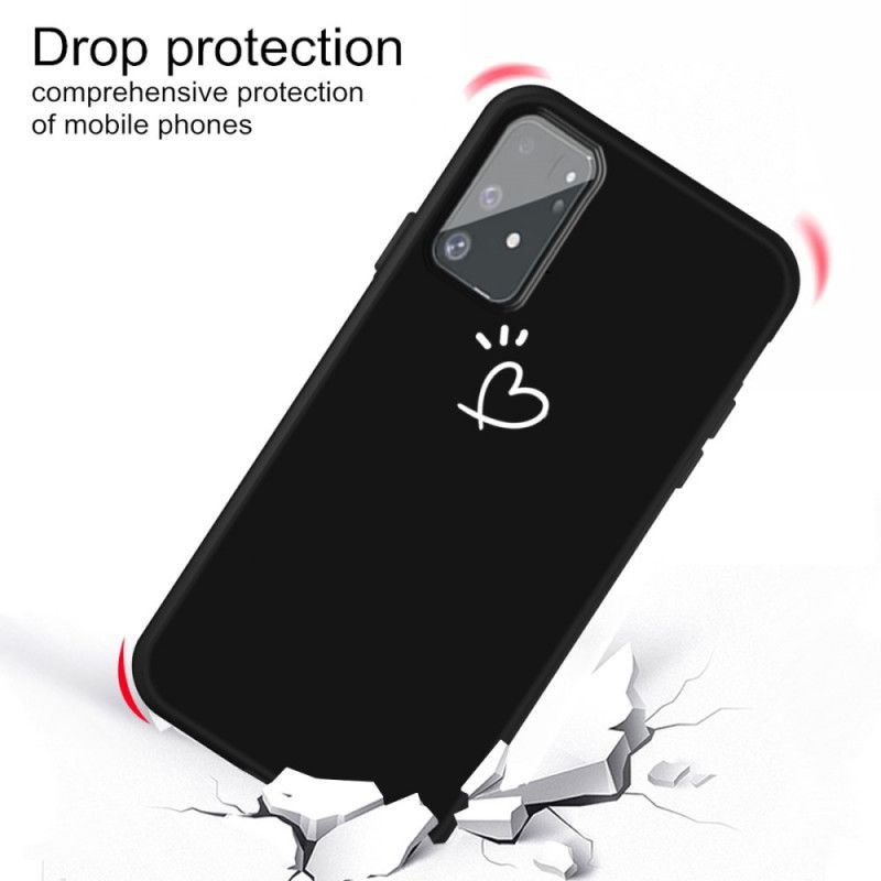 Hoesje Samsung Galaxy S10 Lite Rood Zwart Kloppend Hart Siliconen