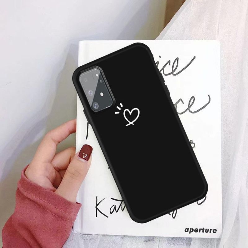 Hoesje Samsung Galaxy S10 Lite Rood Zwart Kloppend Hart Siliconen