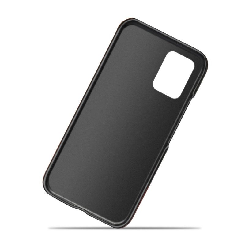 Hoesje Samsung Galaxy S10 Lite Rood Zwart Ksq Tweekleurig Leereffect