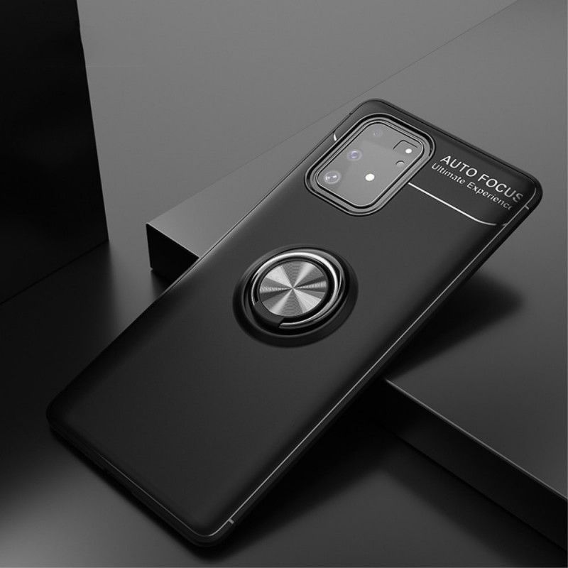 Hoesje Samsung Galaxy S10 Lite Rood Zwart Lenuo Roterende Ring