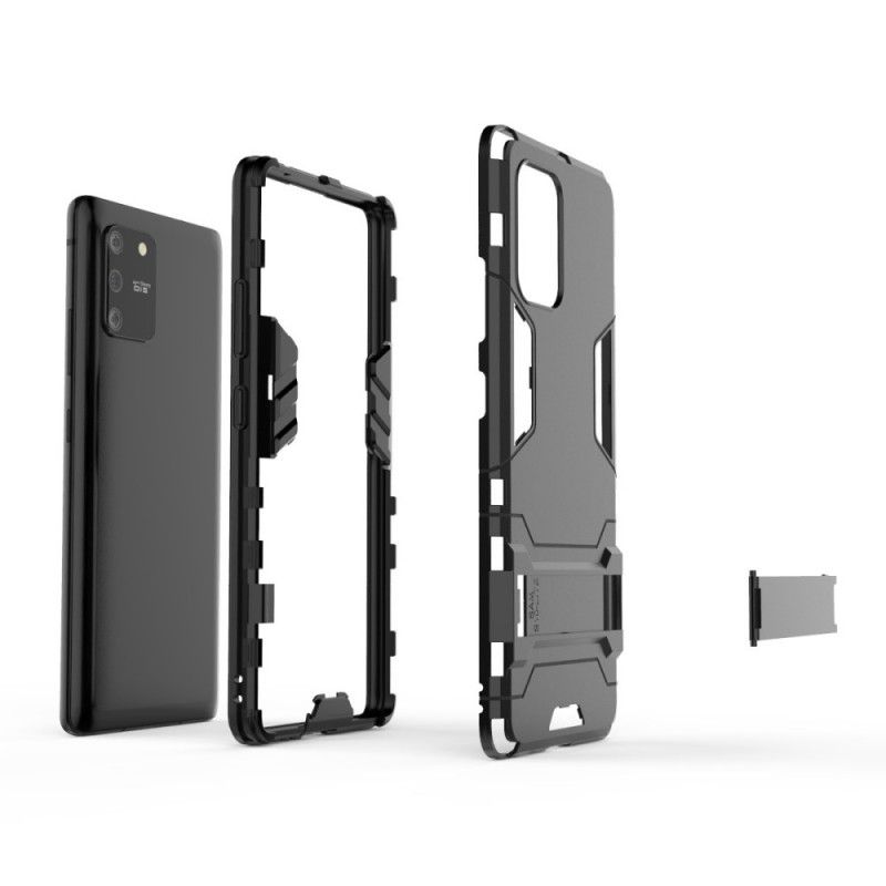 Hoesje Samsung Galaxy S10 Lite Rood Zwart Sterke Tong
