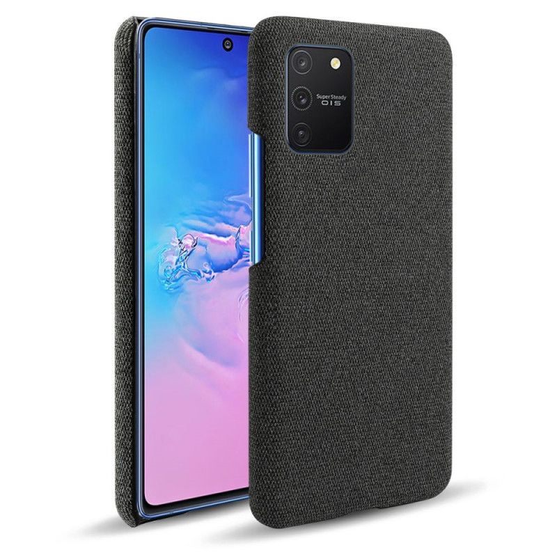 Hoesje voor Samsung Galaxy S10 Lite Bruin Donkerblauw Ksq Stof Textuur