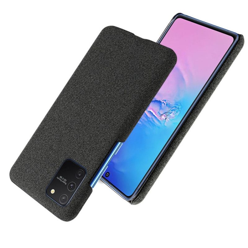 Hoesje voor Samsung Galaxy S10 Lite Bruin Donkerblauw Ksq Stof Textuur