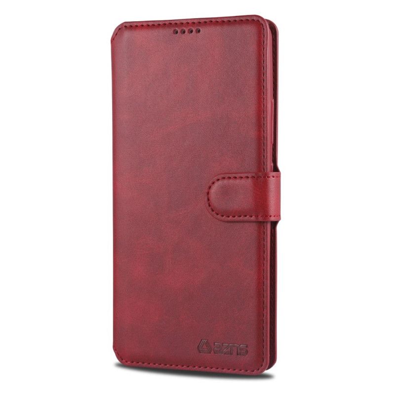 Leren Hoesje Samsung Galaxy S10 Lite Grijs Zwart Retro Azns