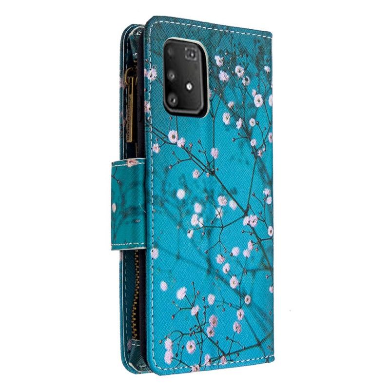 Leren Hoesje Samsung Galaxy S10 Lite Lichtblauw Wit Boomzak Met Ritssluiting