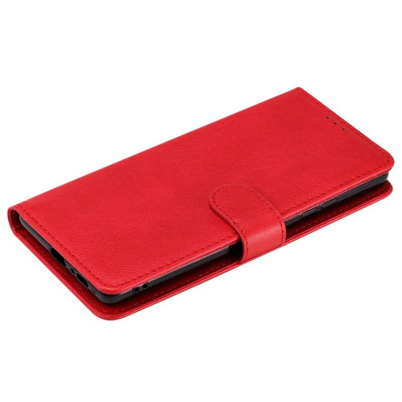 Leren Hoesje Samsung Galaxy S10 Lite Rood Zwart Afneembaar