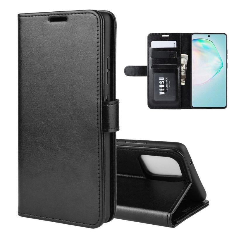 Leren Hoesje Samsung Galaxy S10 Lite Wit Zwart Telefoonhoesje Ultra Kunstleer