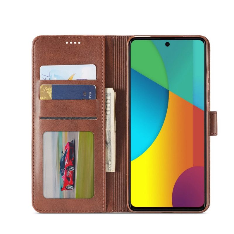 Leren Hoesje voor Samsung Galaxy S10 Lite Grijs Zwart Lc.Imeeke Leereffect