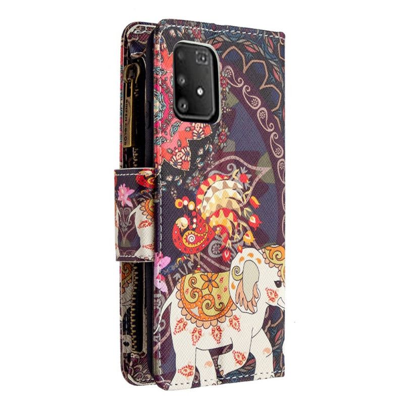 Leren Hoesje voor Samsung Galaxy S10 Lite Olifantenzak Met Ritssluiting