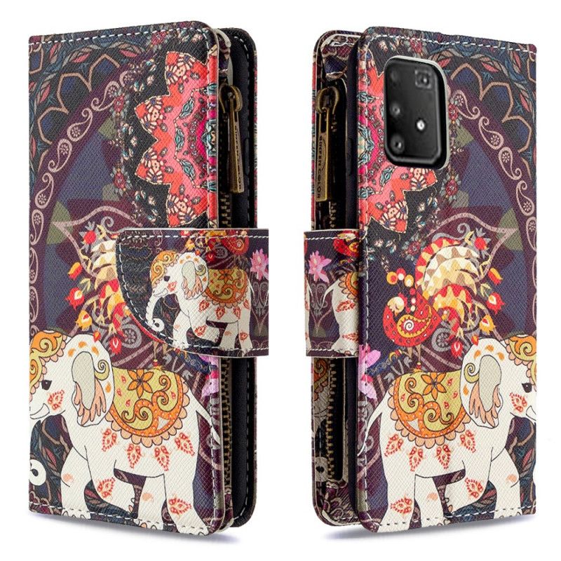 Leren Hoesje voor Samsung Galaxy S10 Lite Olifantenzak Met Ritssluiting