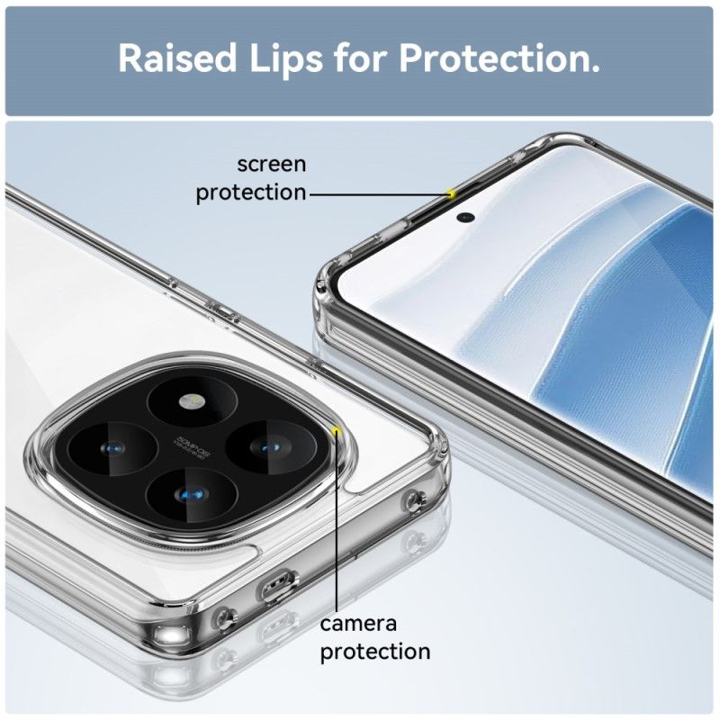 Cover Hoesje Xiaomi Redmi Note 14 Pro Plus 5g Telefoonhoesje Transparant Met Schermbeschermer Van Gehard Glas