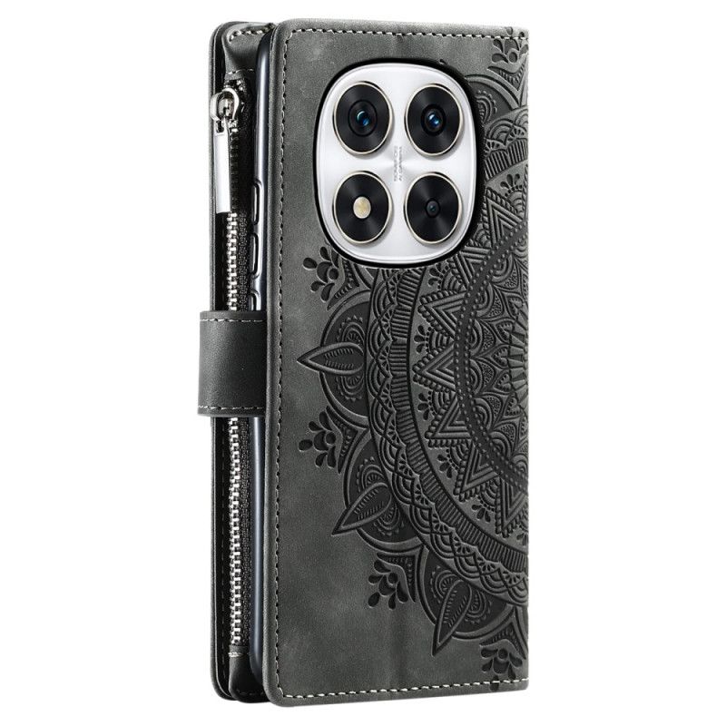 Cover Voor Xiaomi Redmi Note 14 Pro Plus 5g Mandala Portemonnee Met Suède-effect