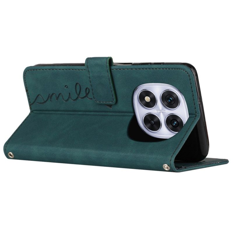 Flip Case Leren Xiaomi Redmi Note 14 Pro Plus 5g Glimlach