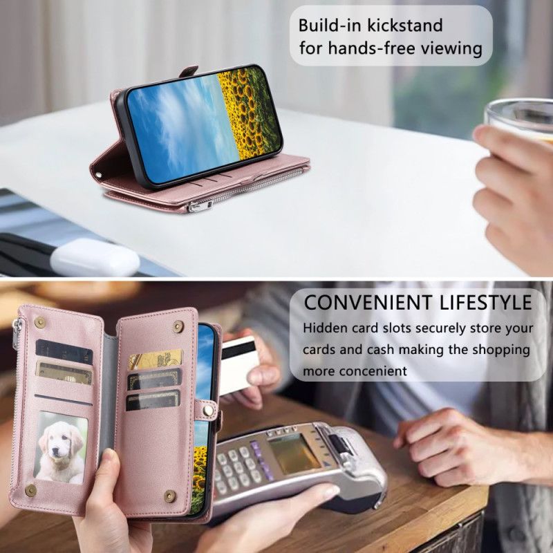 Flip Case Leren Xiaomi Redmi Note 14 Pro Plus 5g Portemonnee Met Bandje