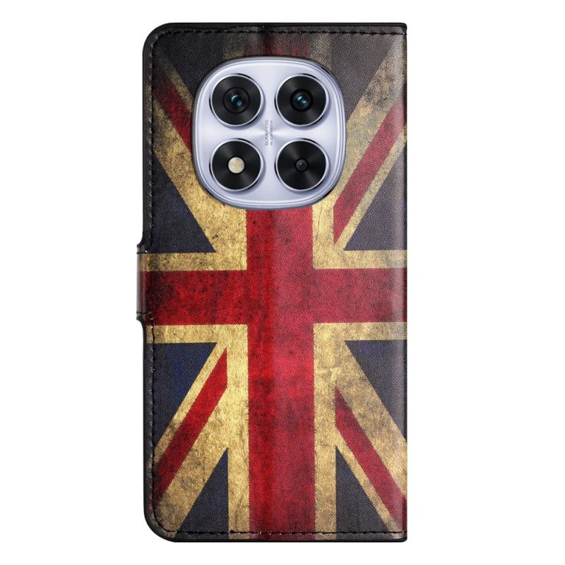 Flip Case Leren Xiaomi Redmi Note 14 Pro Plus 5g Vintage Britse Vlag