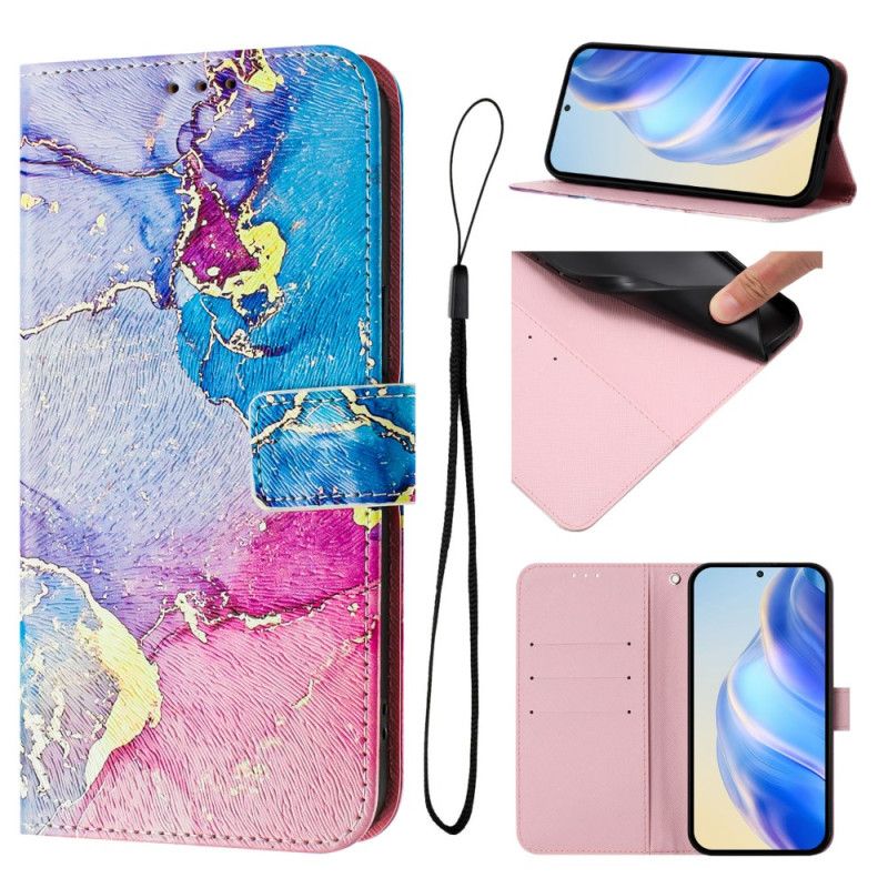 Folio-hoesje Xiaomi Redmi Note 14 Pro Plus 5g Meerkleurig Marmerpatroon