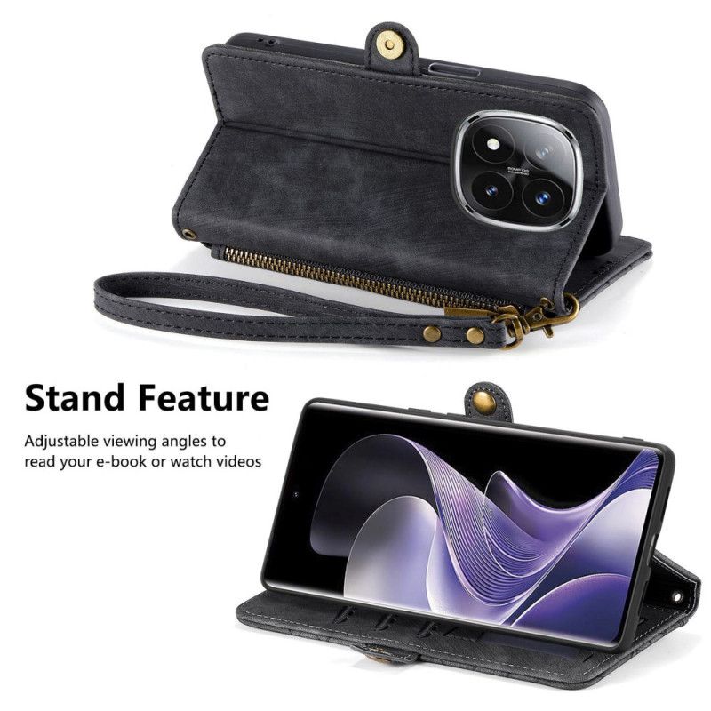 Folio-hoesje Xiaomi Redmi Note 14 Pro Plus 5g Portemonnee Met Geometrische Lijnen