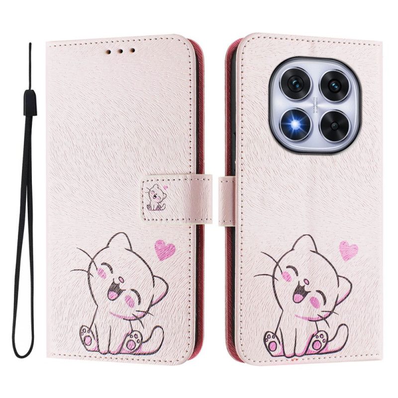 Folio-hoesje Xiaomi Redmi Note 14 Pro Plus 5g Telefoonhoesje Schattig Kattenpatroon