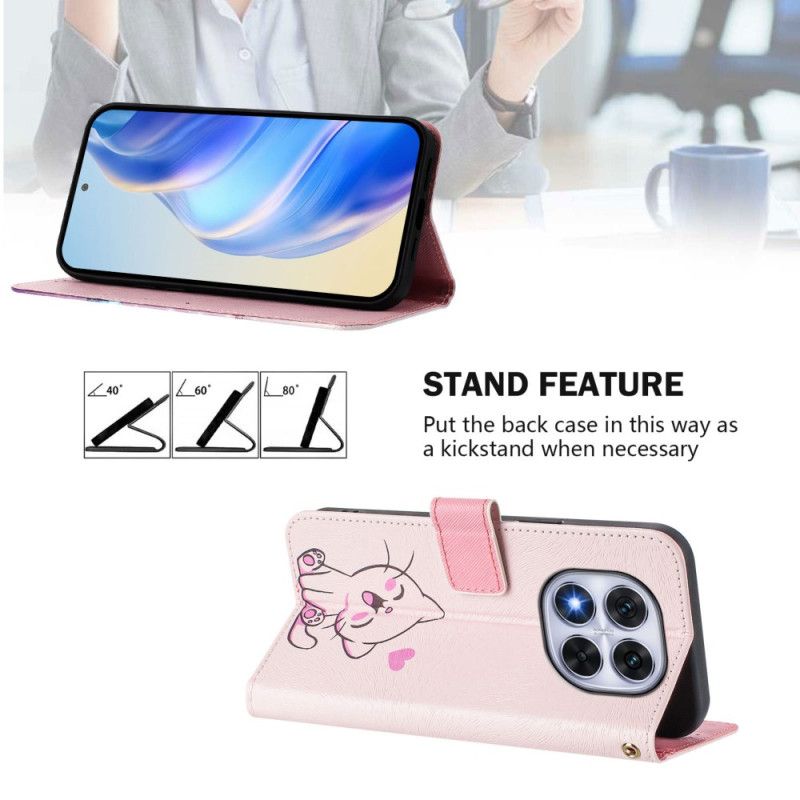 Folio-hoesje Xiaomi Redmi Note 14 Pro Plus 5g Telefoonhoesje Schattig Kattenpatroon