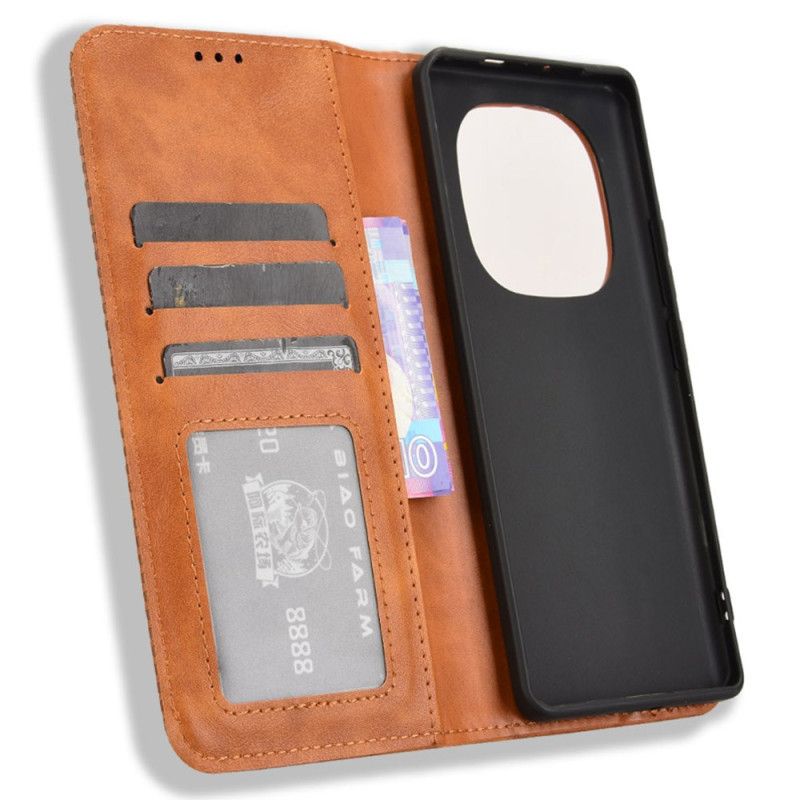 Folio-hoesje Xiaomi Redmi Note 14 Pro Plus 5g Telefoonhoesje Vintage Rand