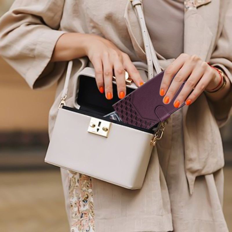 Leren Hoesje Voor Xiaomi Redmi Note 14 Pro Plus 5g Honingraat