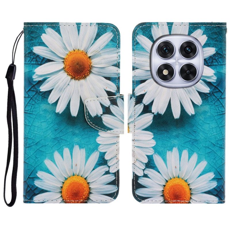 Leren Hoesje Xiaomi Redmi Note 14 Pro Plus 5g Chrysanten