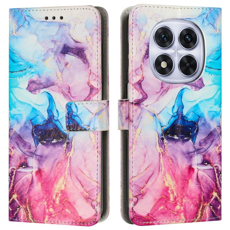 Leren Hoesje Xiaomi Redmi Note 14 Pro Plus 5g Marmer Bescherming Hoesje