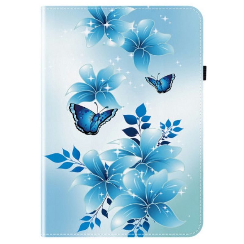 Cover Samsung Galaxy Tab S10 Fe Plus Blauwe Vlinders Bescherming Hoesje
