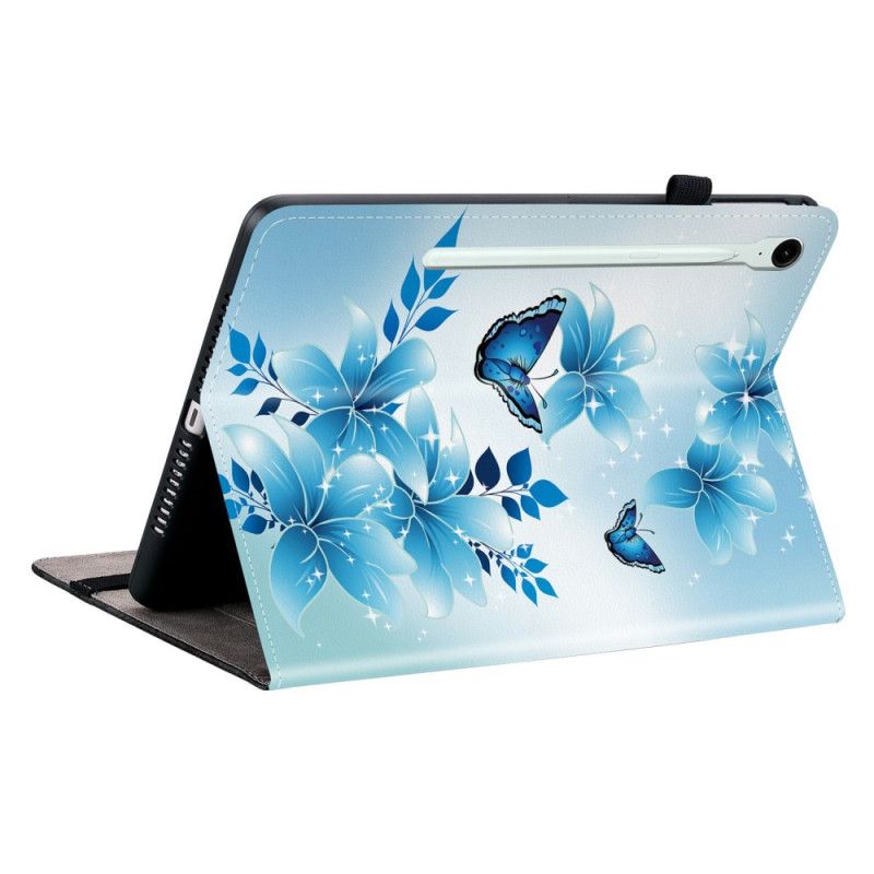 Cover Samsung Galaxy Tab S10 Fe Plus Blauwe Vlinders Bescherming Hoesje