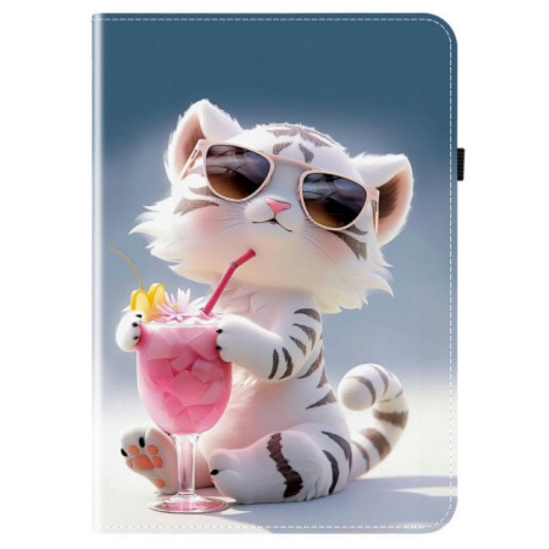 Cover Samsung Galaxy Tab S10 Fe Plus Cartoon Tijger Bescherming Hoesje