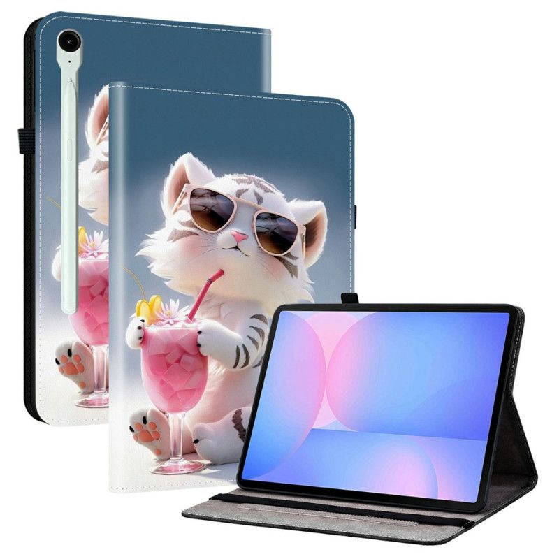 Cover Samsung Galaxy Tab S10 Fe Plus Cartoon Tijger Bescherming Hoesje