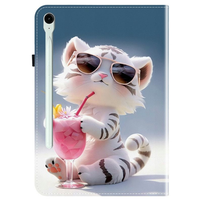 Cover Samsung Galaxy Tab S10 Fe Plus Cartoon Tijger Bescherming Hoesje