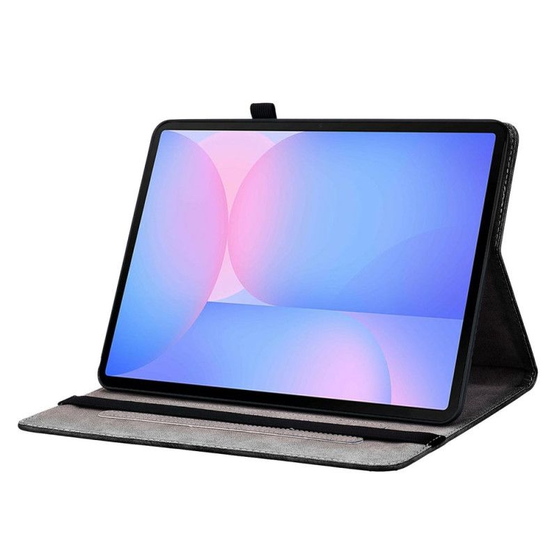 Cover Samsung Galaxy Tab S10 Fe Plus Elegante Zwarte Roos Bescherming