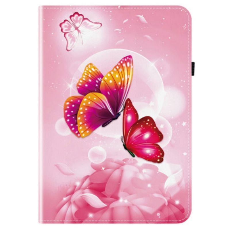 Cover Samsung Galaxy Tab S10 Fe Plus Roze Vlinders