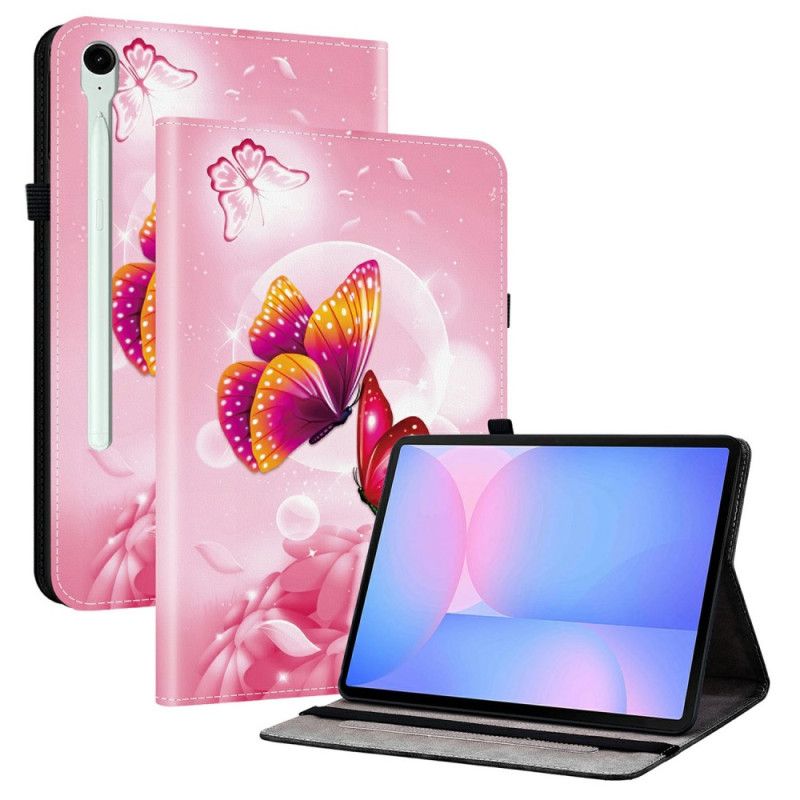 Cover Samsung Galaxy Tab S10 Fe Plus Roze Vlinders